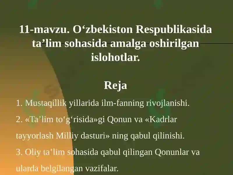 O`zbekistonning eng yangi tarixi 2