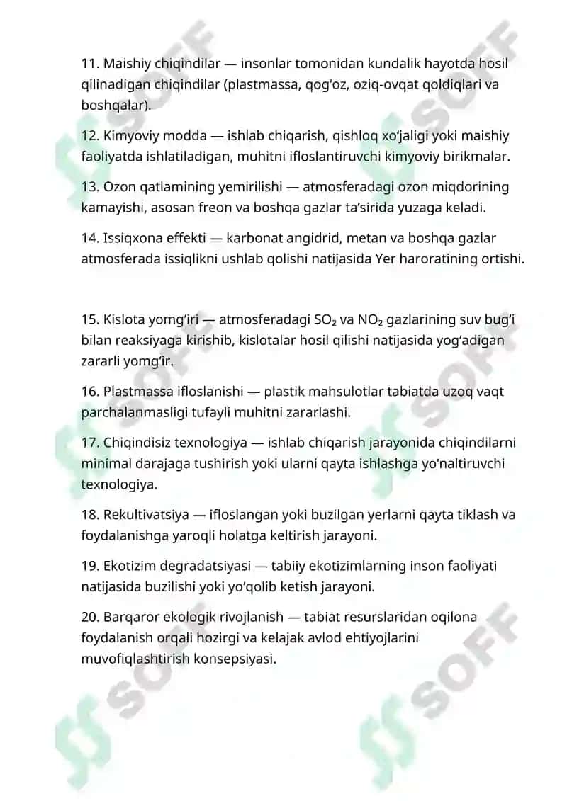 Atrof-muhitni ifloslastiruvchi asosiy omillar 2