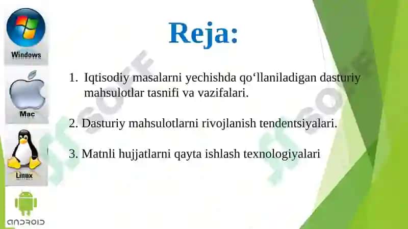 3-MA`RUZA. DASTURIYTA’MINOT VA UNING RIVOJLANISH TENDENSIYALARI 2