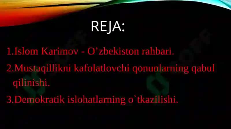 O'zbekiston Mustaqillik Yo'li 2