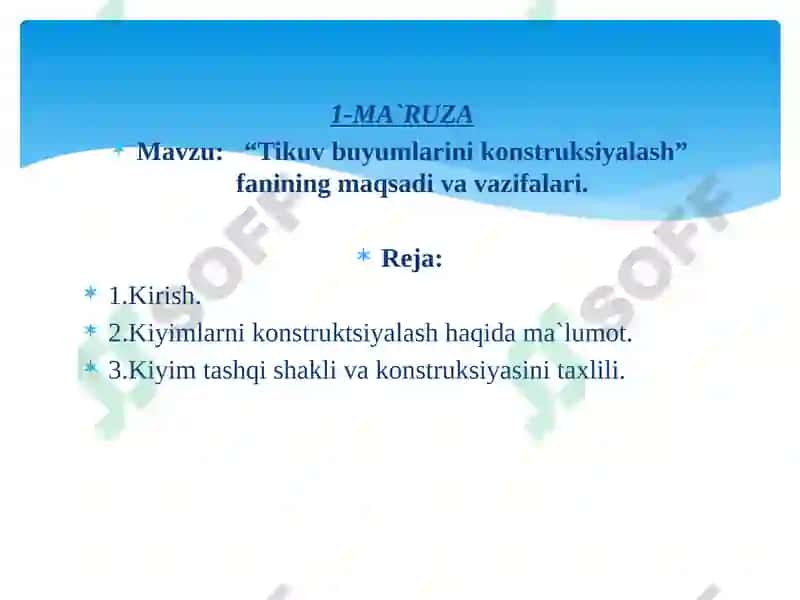 Tikuv buyumlarini konstruksiyalash 2