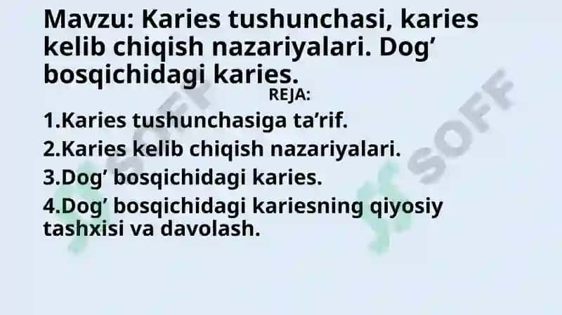 Tishkariesi(cariesdentis) 2