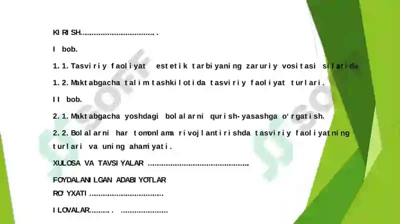 Tasviriy faoliyat turlari 2