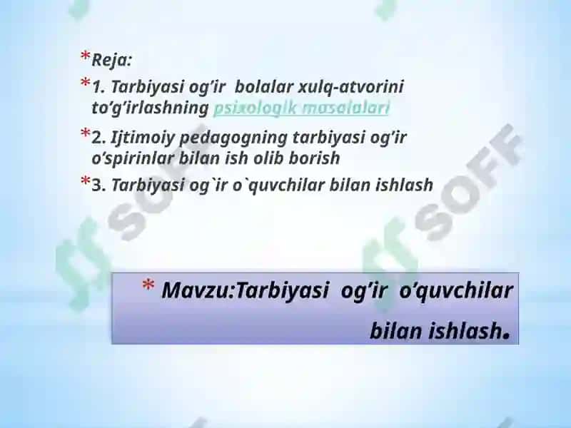 Tarbiyasiog’iro’quvchilarbilanishlash 2