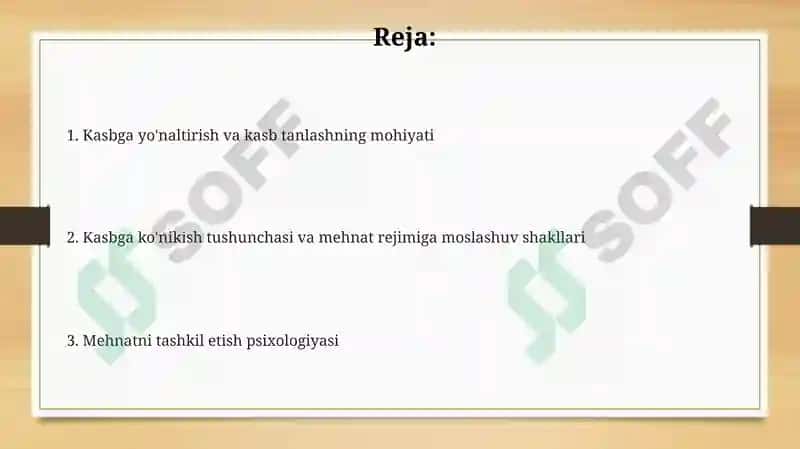 Kasbtanlashga yo‘naltirish va kasb tanlashning psixologik xususiyatlari 2