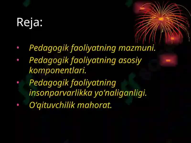 Pedagogik faoliyat maqsadi va uning o’ziga xosligi 2