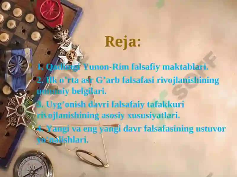 Falsafiy tafakkur taraqqiyoti bosqichlari: G’arb falsafasi 2