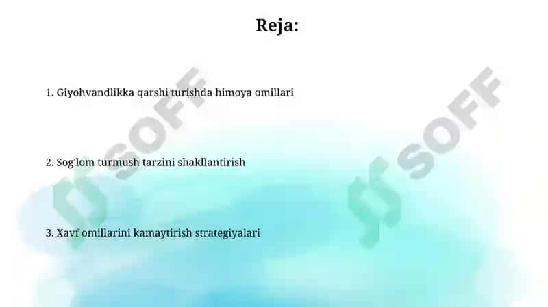 Giyohvandlikning oldini olish omillari 2