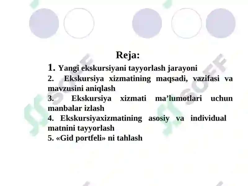 Ekskursiya Xizmatini Tayyorlash Texnologiyasi 2