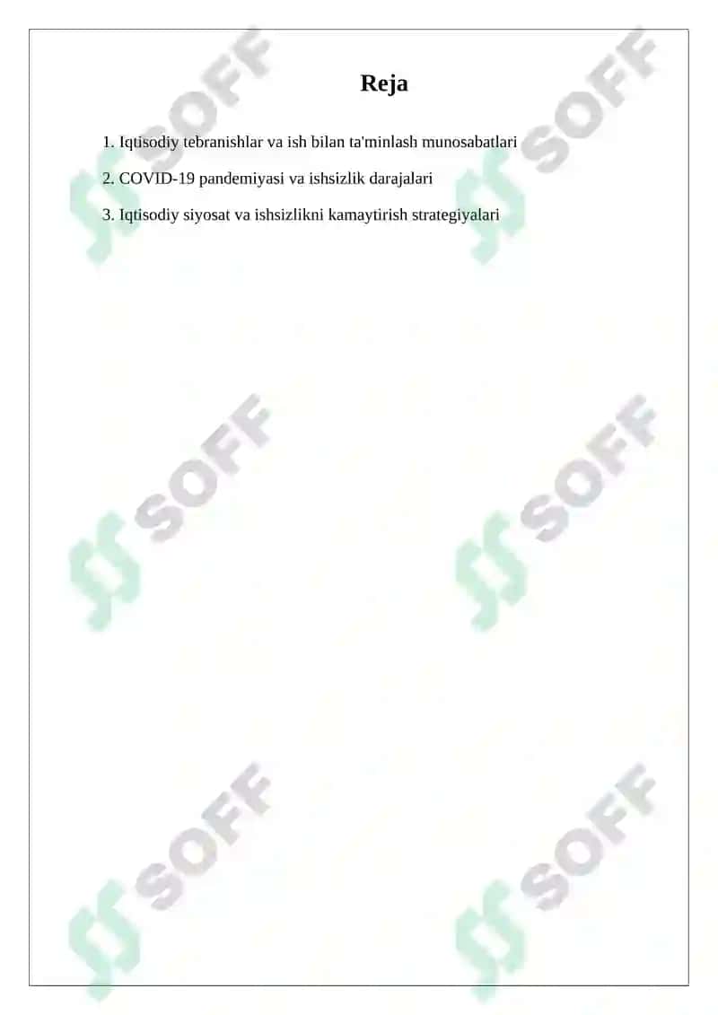 IQTISODIY TEBRANISHLA ISHSIZLIK 2