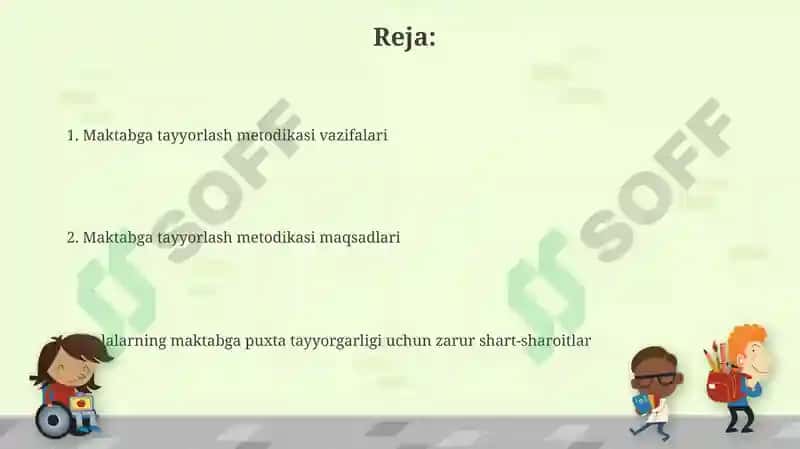 Maktabga tayyorlash metodikasi 2