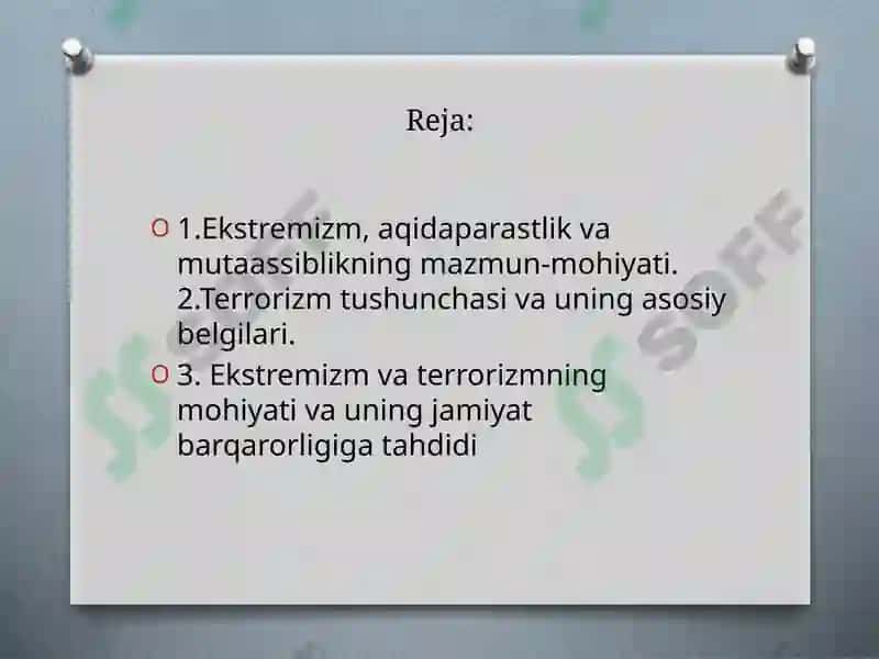 Ekstremizm va terrorizmning mohiyati va uning jamiyat barqarorligiga tahdidi 2