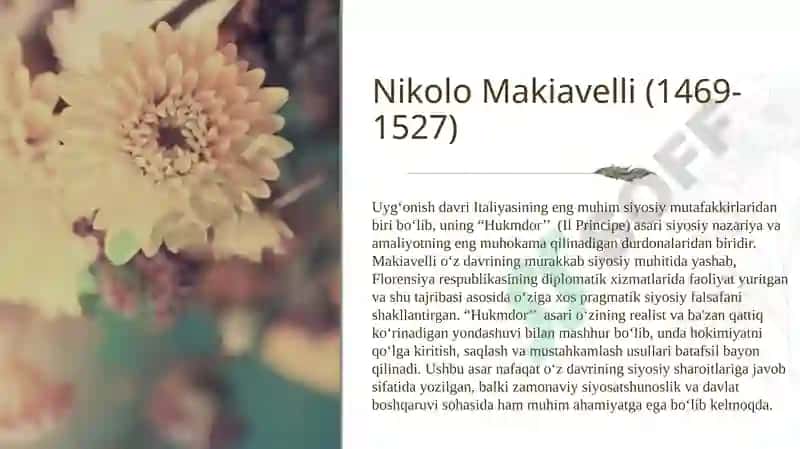 Makiavellining ,,hukmdor'' asari. 2