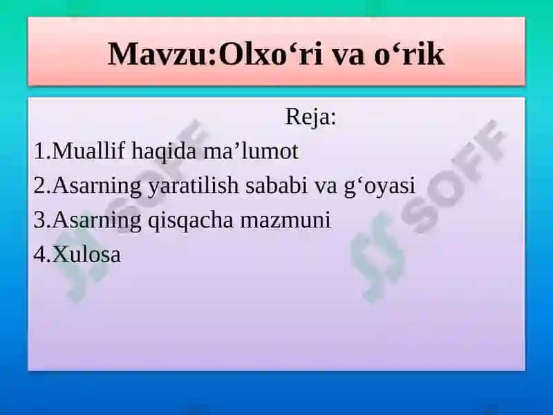 Olxo‘ri va o‘rik 2