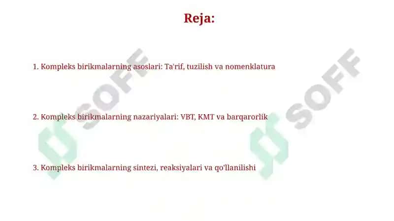 Kompleks birikmalar 2