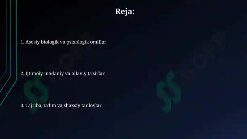Shaxsga ta'sir etuvchi omillar 2