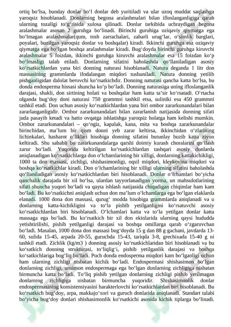 Qishloq xo‘jalik mahsulotlarining sifat ko’rsatkichlarini aniqlash usullarini o‘rganish 2