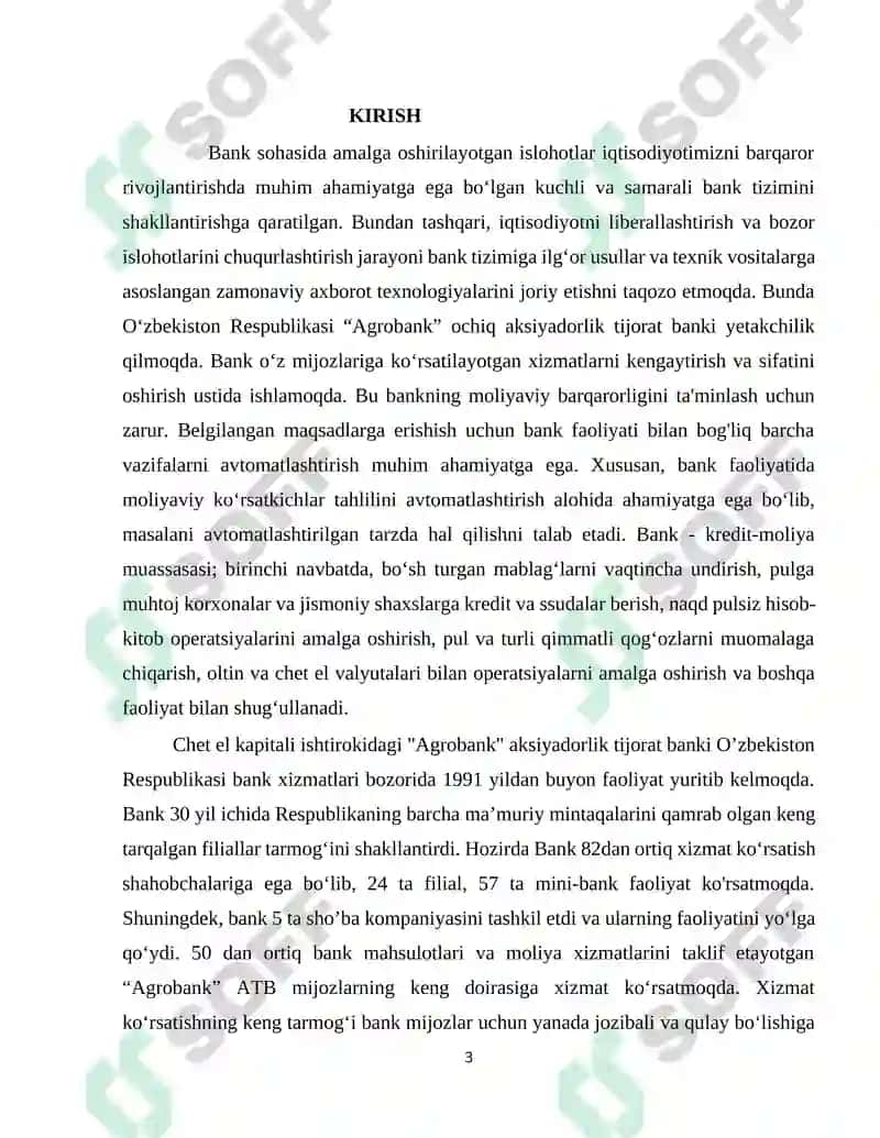Agrobank bo'ycha amaliyot hisoboti 2