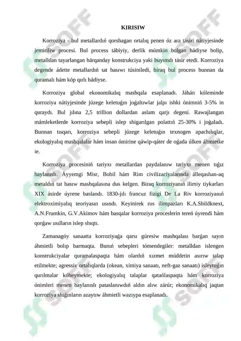 METALLAR KORROZIYASINA QARSI GÚRESIW USÍLLARÍ. 2