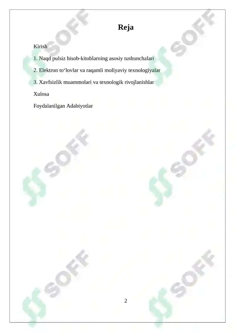 Naqd Pulsiz Hisob-Kitoblarning Asosiy Tushunchalari 2
