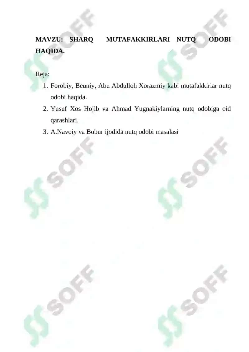 Sharq Mutaƒakkirlari Nutq Odoƃi Haqida 2