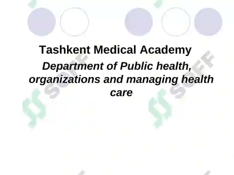 Department of Public health, organizations and managing health care 2