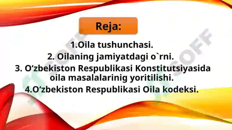 Oilaviy faoliyatni tashkil etish 2