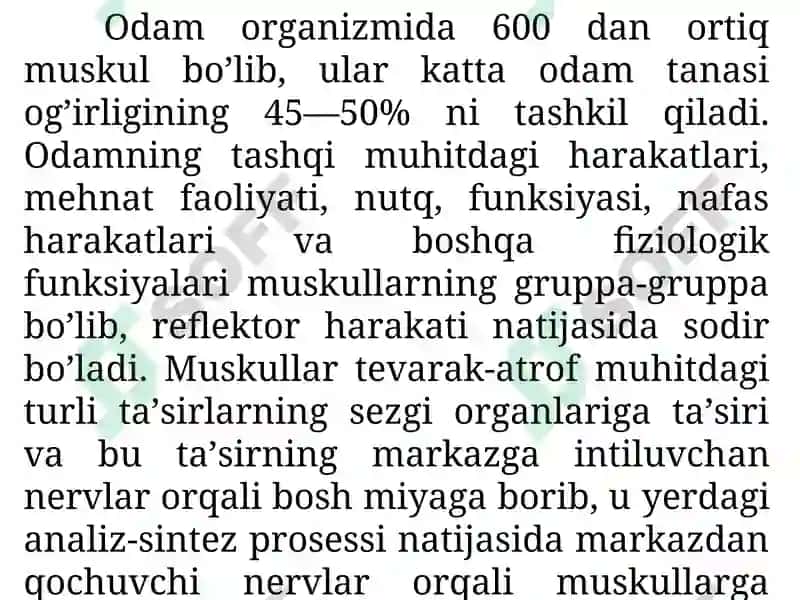 Muskullarning tuzilishi vafassiyasi 2