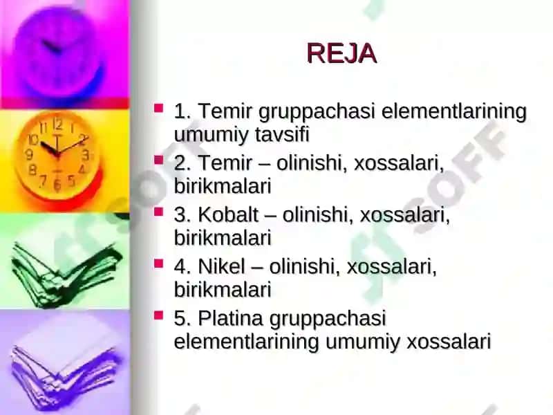 VIII guruxning D-elementlari 2