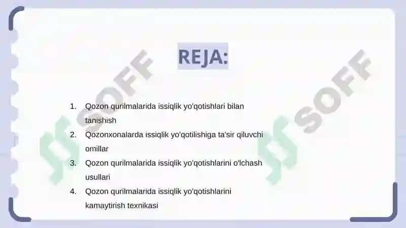 Qozon qurilmalarining issiqlik yoqotishlarini aniqlash 2