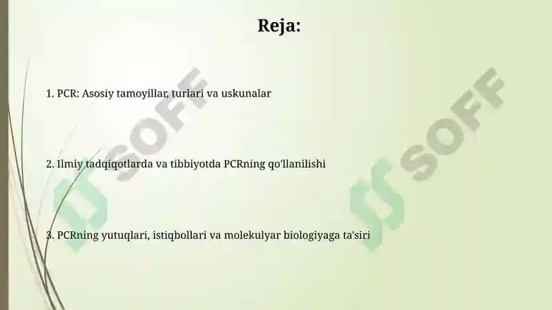 PCRning asosiy tamoyillari 2
