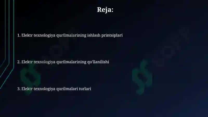 Elektr texnologiya qurilmalari 2