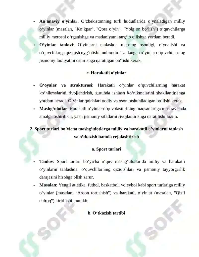 Jismoniy tarbiya darslari va sport mashg’ulotlari 2