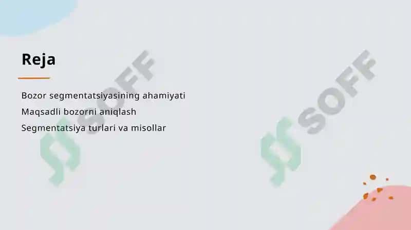 Bozor sigmentatsiyasi 2