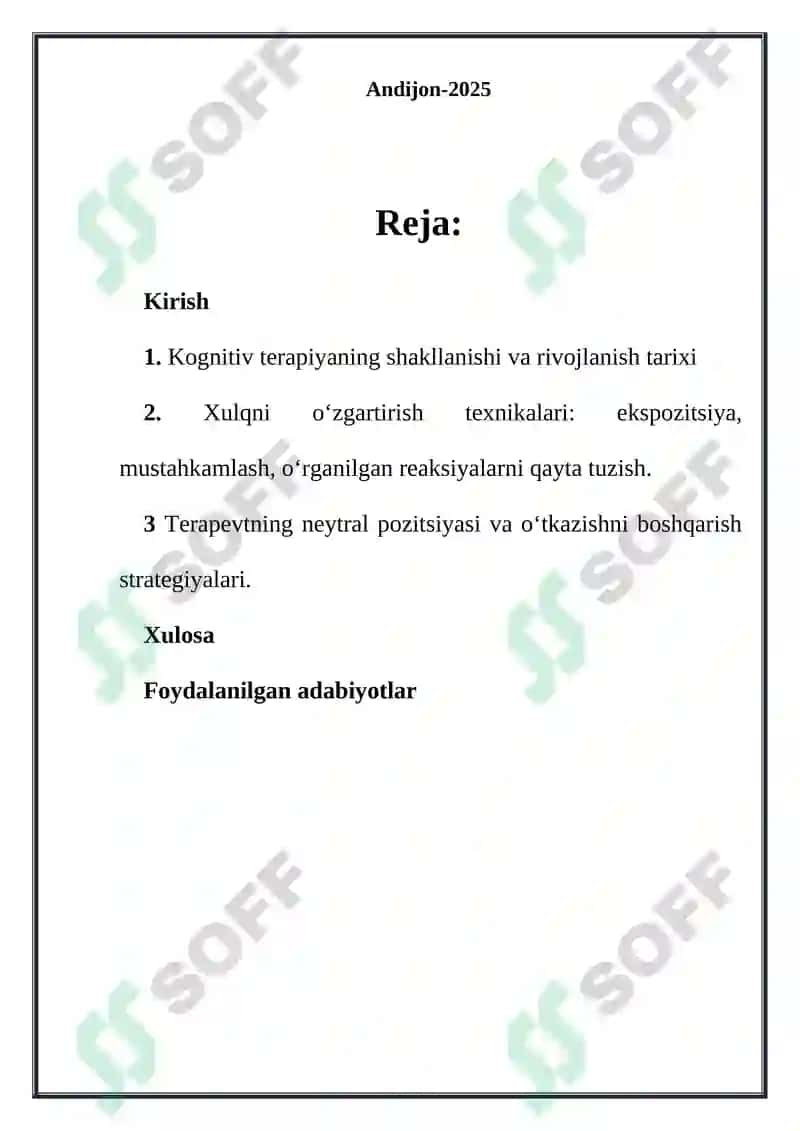 Kognitiv terapiya 2