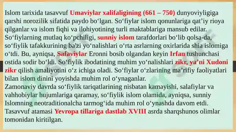 Tasavvuf ta'limoti 2