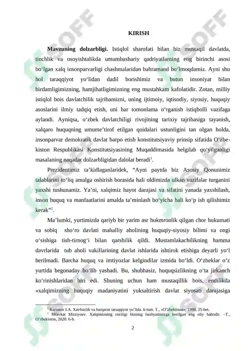 HUQUQ  ERKINLIKNING UMUMIY VA ZARURIY SHARTI VA UNING MAZMUN-MOHIYATI 2