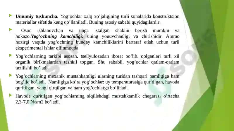 Yog’ochlar tuzilishi 2