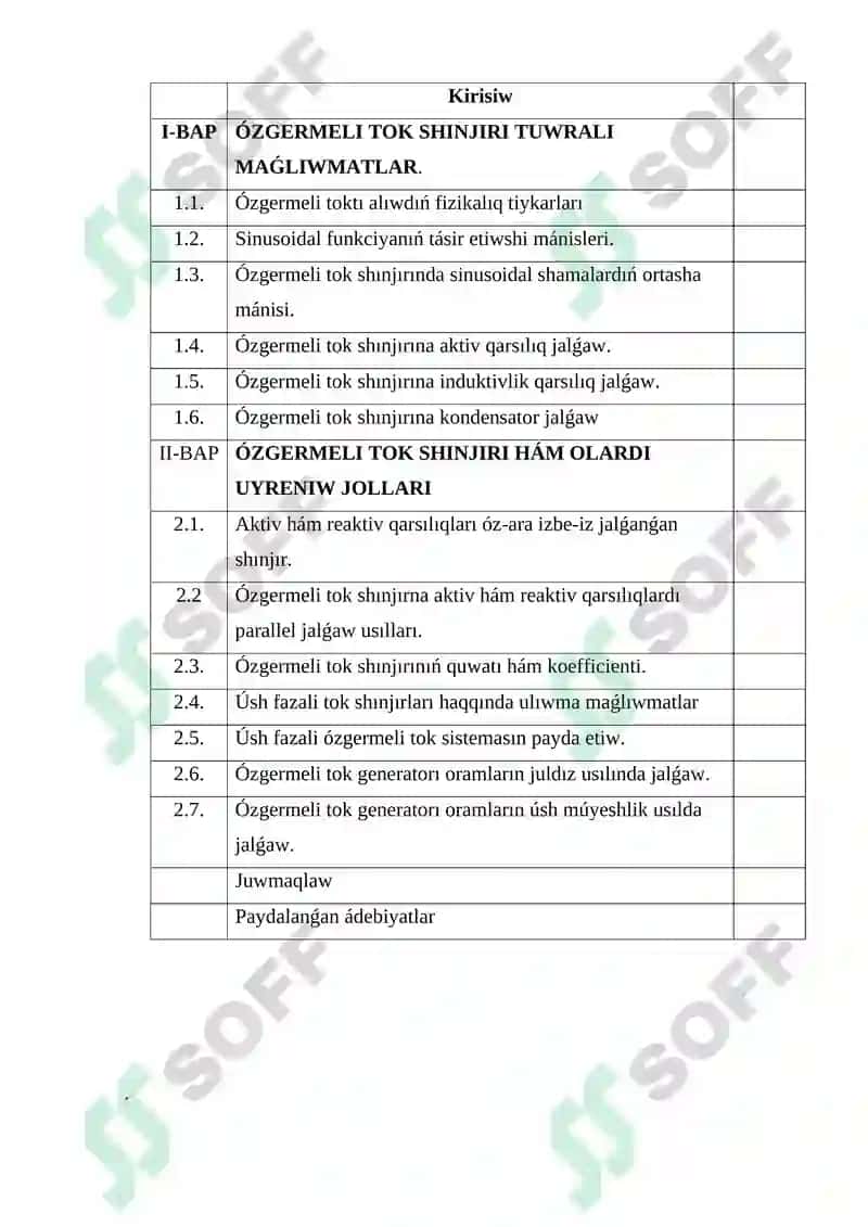 Ózgermeli Tok Shınjırı Hám Olardı Uyreniw Jollari 2