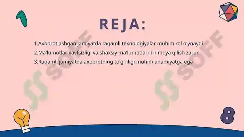 Raqamli texnologiyalar va axborotlashgan jamiyat 2
