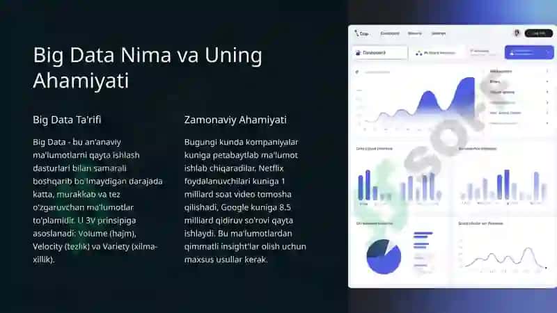 Big Data Ma'lumotlarni Training va Testlash 2