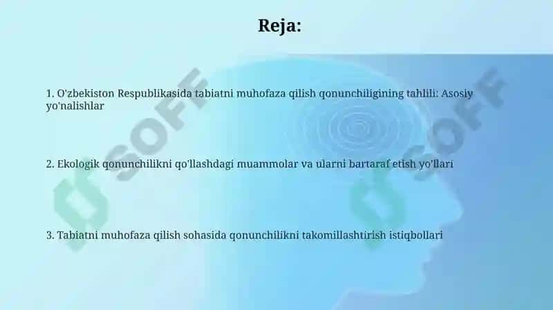 Tabiatni muhofaza qilish qonunchiligi 2