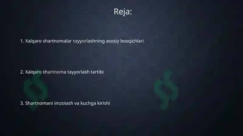 Xalqaro shartnomalar tayyorlash tartibi 2