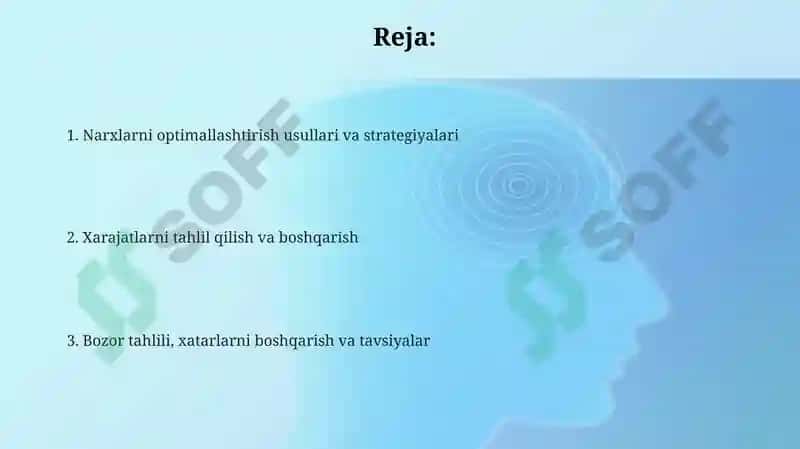 Narxlarni optimallashtirish 2