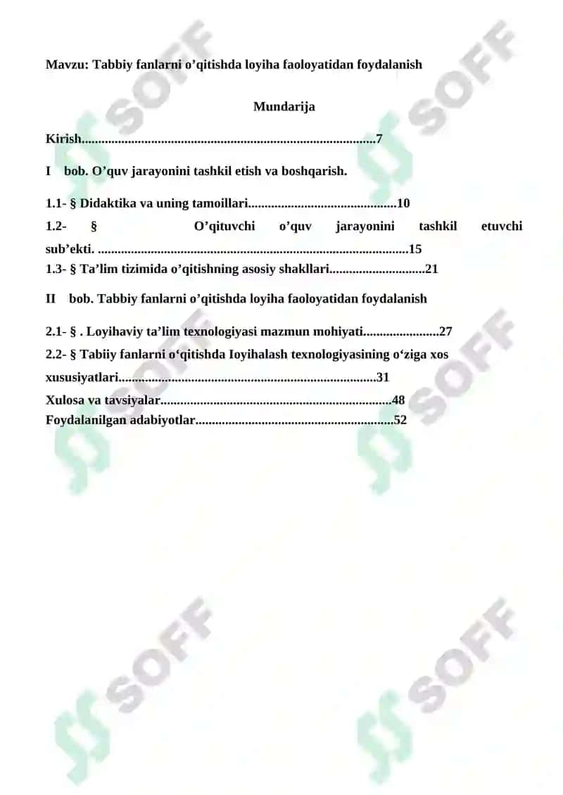 Tabbiy fanlarni o’qitishda loyiha faoloyatidan foydalanish 2