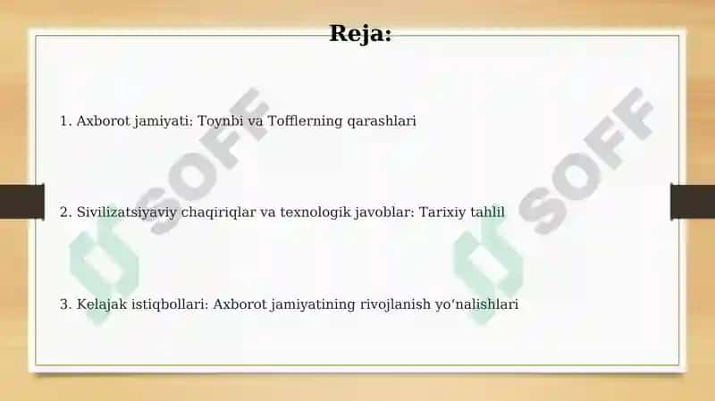 Axborotlashgan jamiyat va uning istiqbollari 2