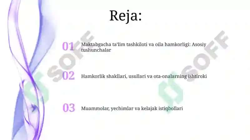 Maktabgacha taʼlim tashkiloti va oila hamkorligi: Asosiy tushunchalar 2