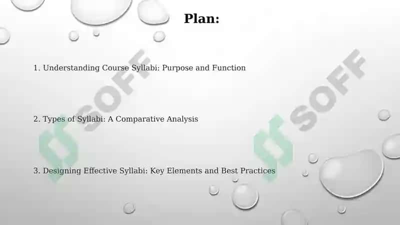 Course Syllabi Design 2