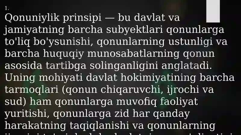 Qonuniylik prinsipi 2