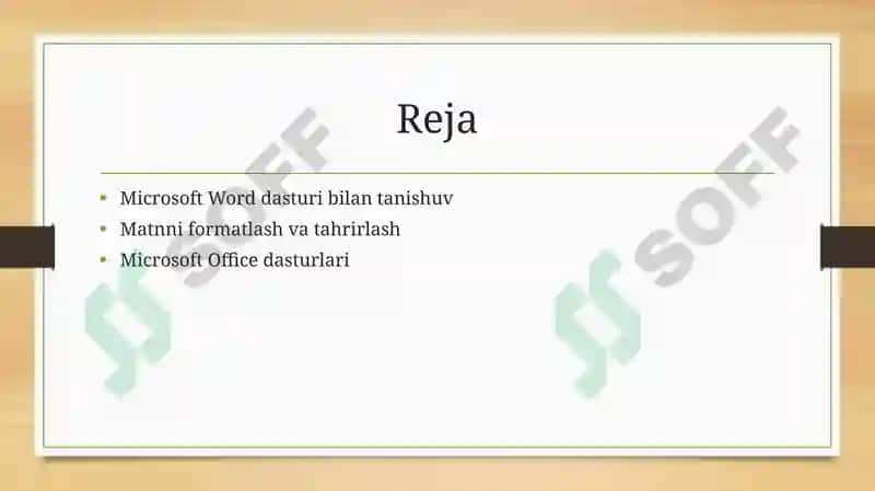 Microsoft Word dasturi 2